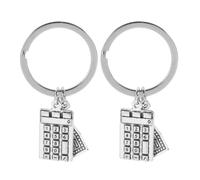 LAPYAPPE Portachiavi Calcolatrice Idea Regalo in Lega di Zinco Argento 2 Pezzi Accessorio Leggero e Versatile per Laurea e Professionisti della Finanza