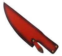 LAPYAPPE Protezione per Coltelli da Chef 8 Pollici in Pelle Marrone Custodia per Coltelli da Cucina Riutilizzabile Copertura Sicura per Lame Larghe per Uso Domestico