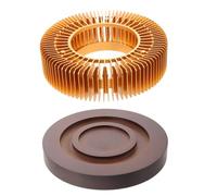 LAPYAPPE Scalda Teiera, Tea Warmer Set, Base in Legno e Alluminio, Oro, a Candela, Mantiene le Bevande Calde, per Coffee Station e Riunioni Festive