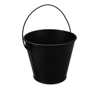 LAPYAPPE Secchio Raccogli Grasso in Latta per Barbecue Contenitore per Olio Nero Multifunzionale Accessorio per Grill e Caminetti Dimensioni Compatte