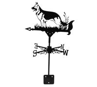 LAPYAPPE Segnavento da Giardino a Forma di Cane in Ferro Nero Resistente all'Usura Facile da Installare per Tetto e Giardino Decorazione Creativa e Stile Semplice
