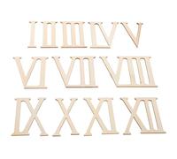LAPYAPPE Set 24 Pezzi Numeri Romani in Legno Beige da 7 Cm, Adatti per Pittura e Decorazioni Artigianali Creative, per Ornamenti Fatti a Mano e Decorazioni la Casa