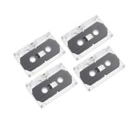 LAPYAPPE Set 4 Cassette a Nastro Vuote 30 Minuti Custodia Trasparente, Nastri Audio Registrabili Per Progetti Fai Da Te e Messaggi, Design Vintage, Adatte a Creativi e Appassionati Audio