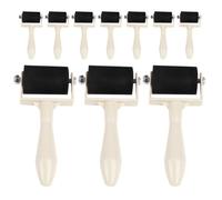 LAPYAPPE Set di 10 Rulli in Gomma per Stampa e Pittura, Applicatore Portatile Rotolamento Liscio per L'Arte e Crafting Creativo