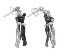 LAPYAPPE Set di Gioielli Collana Hug Creativa Catena 52, 5cm in Rame | Orecchini Choker e Pendenti, Stile Moderno per Donne, Superficie Liscia e Piacevole al Tatto