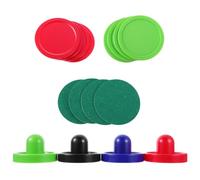 LAPYAPPE Set Spingidischi Air Hockey Grandi 96Mm in Plastica 4 Dischi Rossi e 4 Verdi Accessori di Ricambio Ergonomici per Tavolo da Gioco Air Hockey da Tavolo Divertimento Famiglia e