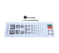 LAPYAPPE Set Tabella Oculistica da Parete in Plastica Occlusore e Puntatore Manuale per Test Visivo Adulti, Strumento per Esame della Vista Familiare e Professionale, Uso Domestico