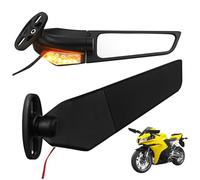 LAPYAPPE Specchietto Retrovisore Moto con Indicatore Direzione LED Grande Superficie Riflettente Struttura in Metallo Resistente Compatibile con Vari Modelli Facile da Installare