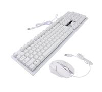 LAPYAPPE Tastiera Touch e Mouse Usb Luminosi Set Gioco Ergonomico Per Computer Design Lettere Chiare e Stabile