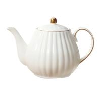 LAPYAPPE Teiera in Ceramica Stile Europeo Manico Ergonomico Bollitore per Tè Pomeridiano Resistente al Calore Set Elegante per Preparazione e Servizio Tè a Casa