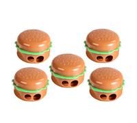 LAPYAPPE Temperamatite Portatile a Forma di Hamburger in ABS e Metallo 5 Manuale Design Creativo e Divertente per Ufficio e Casa per Adulti