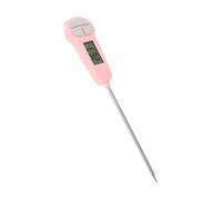 LAPYAPPE Termometro Elettronico in Abs Rosa per Cucina Sonda in Acciaio Inossidabile Misuratore di Temperatura Elettronico per Liquidi e Solidi, per Cottura e Frittura