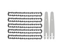 Lapyyne 5 Pezzi 6 Pollici Catena per Motosega con 2 Pezzi di Ricambio Pezzi di Ricambio Accessori Parti Barra Della Catena per Motosega Portatile Elettrica Fili
