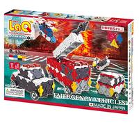 LaQ Hamacron Costruttore Veicoli di emergenza | 313 pezzi | 7 modelli | Età 5+ | Blocco giocattolo creativo e educativo | Realizzato in Giappone