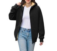 Laquieio Felpe Donna con Cappuccio Csaual Sportivo Maglione Hoodie Loungewear Donna Bianca Harajuku Streetwear Essentials 2025 nuovi Hoodie Abbigliamento Maglioni, nero, XXL