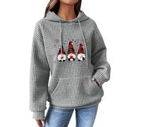 Laquieio Felpe Donna con Cappuccio Economici Pullover Inverno Abbigliamento Adatto per la Vita Familiare Marea Strada Grandi Dimensioni Sport Tinta unita Jersey, Grigio, L