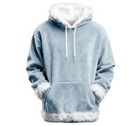 Laquieio Felpe donna con cappuccio moda stampato manica lunga Hoodie adatto per la vita familiare marea strada grande formato felpa con cappuccio personalizzata, Azzurro, XL