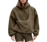 Laquieio Felpe donna con cappuccio moda Sweatshirts Y2K Casual Loungewear da donna bianca Harajuku Streetwear Essentials Giacca sportiva donna moda, Verde-nero, XXL