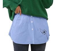 Laquieio Gonna Camicia Falsa Donna Basso Camicia Regolabile per Donna Originale Gonna Camicia Basso Strati Offerte Strati Sweep Inferiore Media Offerte Flash del Giorno, blu, XL