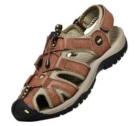 Laquieio Sandali uomo pelle pelle regolabile e confortevole con suola Moda Slip On Intrecciato Punta sportiva,escursionismo Offerte Flash