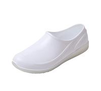 Laquieio Scarpe Da Pioggia Per Donna Moda Adulto All'aperto Molto Comode per Esterni Resistenti al Vento Scarpe da Lavoro da Cucina Scarpe da Lavoro Da Donna -1, bianco, 38 EU