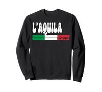 L'Aquila City Italia Vintage Bandiera Italia per Gli Amanti dei Viaggi Felpa