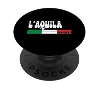L'Aquila City Italia Vintage Bandiera Italia per gli amanti dei viaggi PopSockets PopGrip Adesivo