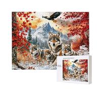 L'aquila il lupo - Puzzle 2000 Pezzi per Adulti - Puzzle fai da te, Intrattenimento Creativo, Arte Moderna, Puzzle Classico per Adulti e Ragazzi dai 12 anni, Idea Regalo Uomo e Donna 100x70cm a-457