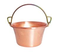 LAR PAIOLO RAME PURO 99,9 % MANICI IN ACCIAIO TROP. LINEA CHEF CM 24 LITRI 3,5