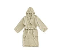 LARA MORADA - Accappatoio Per Uomo - Donna Taglie Forti Calibrato in Puro Cotone al 100%, Tinta Unita, Accappatoio In Morbida Spugna Di Cotone, Con Cappuccio, Unisex, 450gr/m2, Tortora 4XL