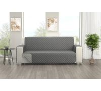 LARA MORADA Copridivano 3 posti Salvadivano Trapuntato Double Face Protezione Antimacchia e Antigraffio per Cani e Gatti, 170x220 cm, Elegante, Reversibile, Resistente Art Elisa Grigio/Grigio T