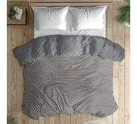 LARA MORADA Copriletto trapuntato Una Piazza e Mezza, Primaverile/Estivo, Tinta Unita, Jacquard Double-Face, Made in Italy, Morbida Microfibra, (Grigio/Grigio Topo, Una piazza e mezzo)