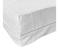 LARA MORADA - Coprimaterasso una piazza e mezza, con zip, 100% Cotone, 120X200+25 CM - coprimaterasso antiacaro con cerniera, ipoallergenico, facile pulizia (Una Piazze e Mezza, Con Zip)