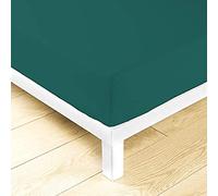 LARA MORADA - Lenzuolo Sotto Con angoli Singolo Elasticizzati, 100% Cotone, Made In Italy, Tinta Unita, Per Letto Singolo 1 Posto, 90cm x 200cm + 25 cm Verde