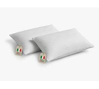 LARA MORADA - SET 2 Cuscino Memory Foam Anallergico e Antiacaro, 100% Made In Italy - Guanciale Ortopedico per Cervicale con Supperto Collo e Spalle, 70x40 cm - Deluxe, H15