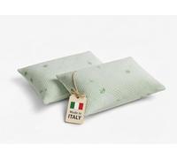 LARA MORADA - SET 2 Cuscino Memory Foam Anallergico e Antiacaro, 100% Made In Italy - Guanciale Ortopedico per Cervicale con Federa Aloe Vera, 70x40 cm - Deluxe, H15