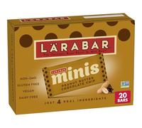 Larabar - Mini barrette al burro di arachidi con gocce di cioccolato, vegane senza glutine, 20 ct