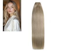 Larafona Extension in capelli veri 9A, biondo beige, 100% Remy Human Hair Weave Double Weft 24# 100g/pc 20inch/50cm