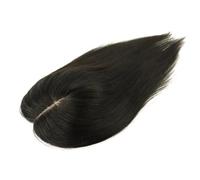 Larafona Hair Echthaar Toppers - Topper da donna in seta naturale nero per la caduta dei capelli, 14 x 16 cm, extension per capelli veri 30 cm