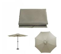 LARAKVEAKV Parasole di ricambio per ombrellone da patio per 8 aste, 9 piedi, 10 piedi, 11 piedi, copertura di ricambio per ombrellone da giardino, patio, ombrellone a sbalzo (cenere di cemento, 8