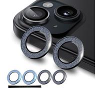 Laralily 2 Pezzi Protezione per Fotocamera Compatibile con iphone 15 6,1 Pollici e iphone 15 Plus 6,7 Pollici, Copri Fotocamera, HD Chiaro Pellicola Fotocamera, con 1 Piede Porco Piccolo