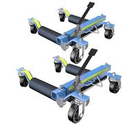 LARBANKE 2 carrelli di manovra idraulici, 680 kg/pezzo, rullo di manovra con nastro riflettente unico, sollevatore di manovra per auto