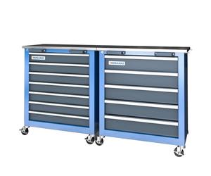 LARBANKE Armadietto portautensili combinato, cassettiera portautensili a 7 cassetti e 5 cassetti per uso collegato, con ruote freno a 360° e piedini imbottiti per casa e ufficio