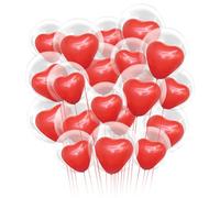 Larber 40 Pezzi Palloncino Gonfiabile Trasparente cintura Palloncini Cuore Rosso,Dimensioni Multiple Bobo Palloncino Ballon per San Valentino Proposte di Matrimonio Feste Cerimonie di Laurea Compleann