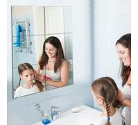 Larber 6 Pezzi Adesivo specchio quadrato (20CM)