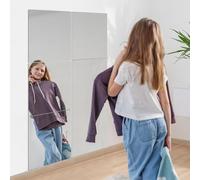 Larber 6 Pezzi Specchio Adesivo da Parete,30 x 40 cm Specchi Adesivi da Parete Non di Vetro,Specchio Adesivo Muro Acrilico per Armadio,Porta,Camera da Letto