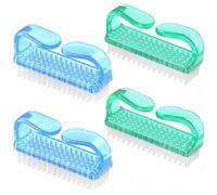 Larbois Spazzola per unghie con impugnatura per mani, kit per pedicure e pedicure, per uomini e donne (confezione da 4)