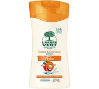 L'Arbre Vert Bien-être - Doccia shampoo extra delicato per i bambini agli estratti di pesca bio, confezione da 6