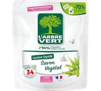 L'ARBRE VERT L'albero verde, ricarica lavanderia, 1,5 l, sapone vegetale, 33 lavaggi, confezione da 1,5 l
