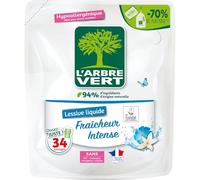 L'ARBRE VERT - Ricariche per bucato liquido profumo brezza invernale - ipoallergenico - Senza allergeni - 33 lavaggi - 1,5 L - Ecolabel Europeo - Approvato dai medici allergologi ARCAA